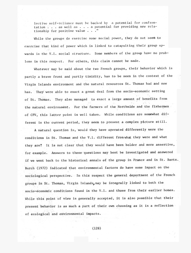 Institutional and social bases of rural development : two French 'villages' in St. Thomas, Virgin Islands UVI Faculty - 0138