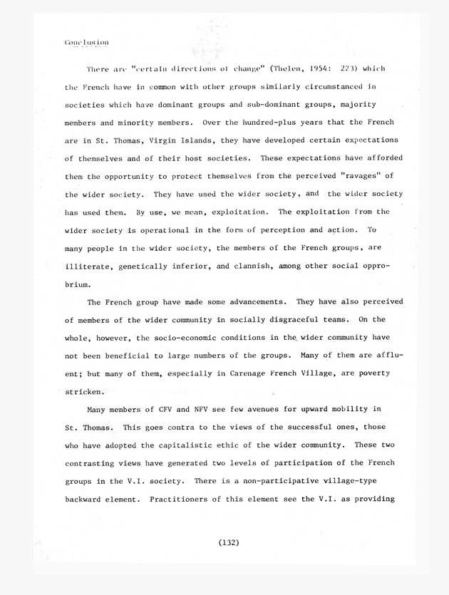 Institutional and social bases of rural development : two French 'villages' in St. Thomas, Virgin Islands UVI Faculty - 0142
