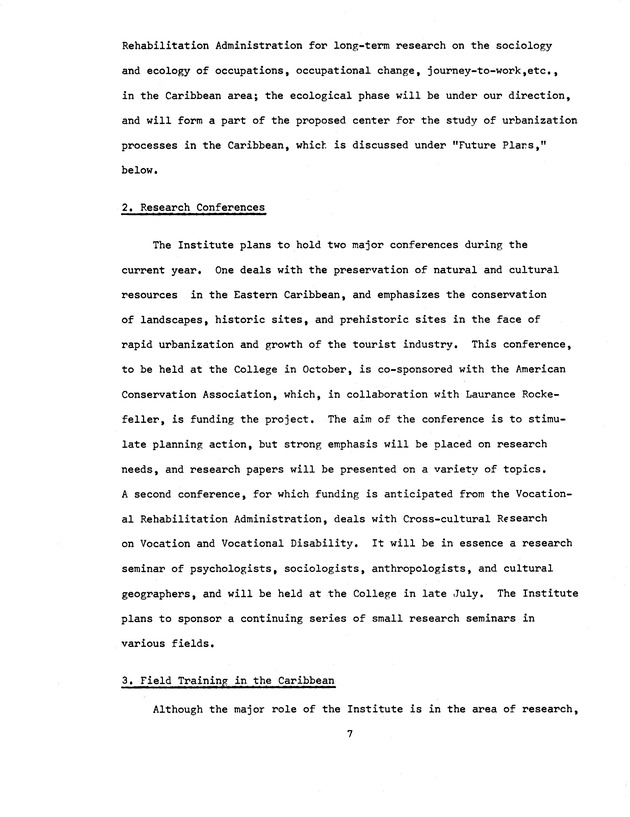 Quarterly Report - Caribbean Research Institute 1965 - 0010