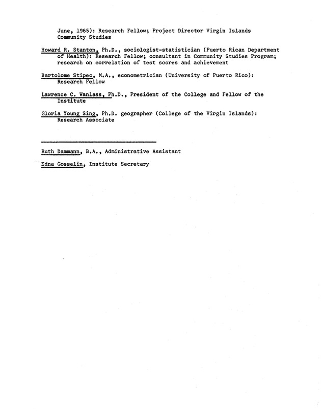 Quarterly Report - Caribbean Research Institute 1965 - 0014