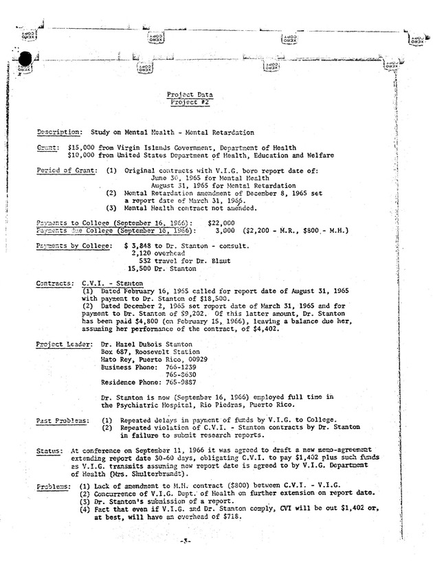 Quarterly Report - Caribbean Research Institute 1966 - 0006