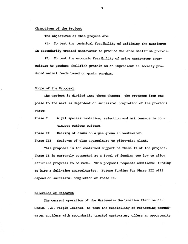 Clam aquaculture in wastewater: Phase II Rearing of clams in algae grown in wastewater - 0006