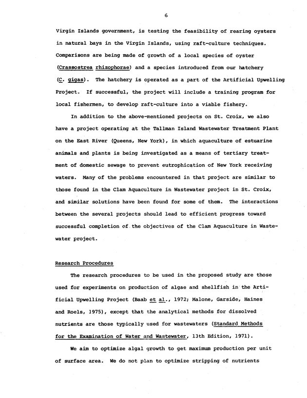 Clam aquaculture in wastewater: Phase II Rearing of clams in algae grown in wastewater - 0009