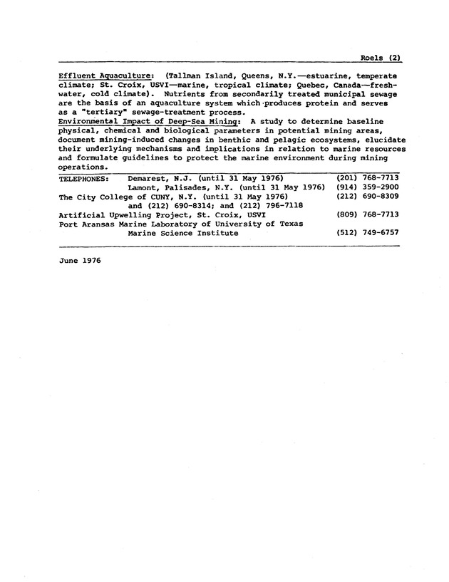 Clam aquaculture in wastewater: Phase II Rearing of clams in algae grown in wastewater - 0048