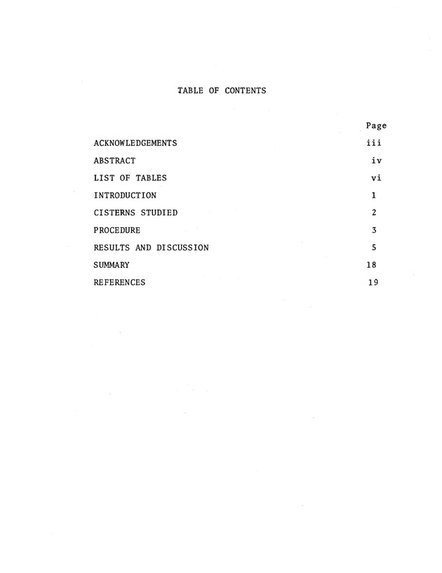 Microbial analysis of domestic cistern water in the U.S. Virgin Islands - 0005