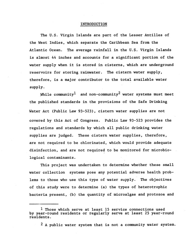 Microbial analysis of domestic cistern water in the U.S. Virgin Islands - 0007