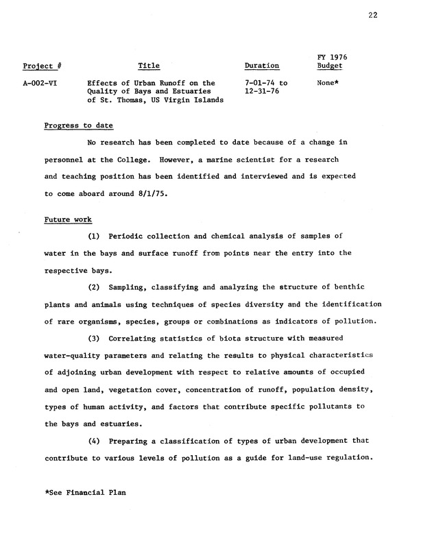 Proposed Fiscal Year 1976 Annual Allotment Program - 0026