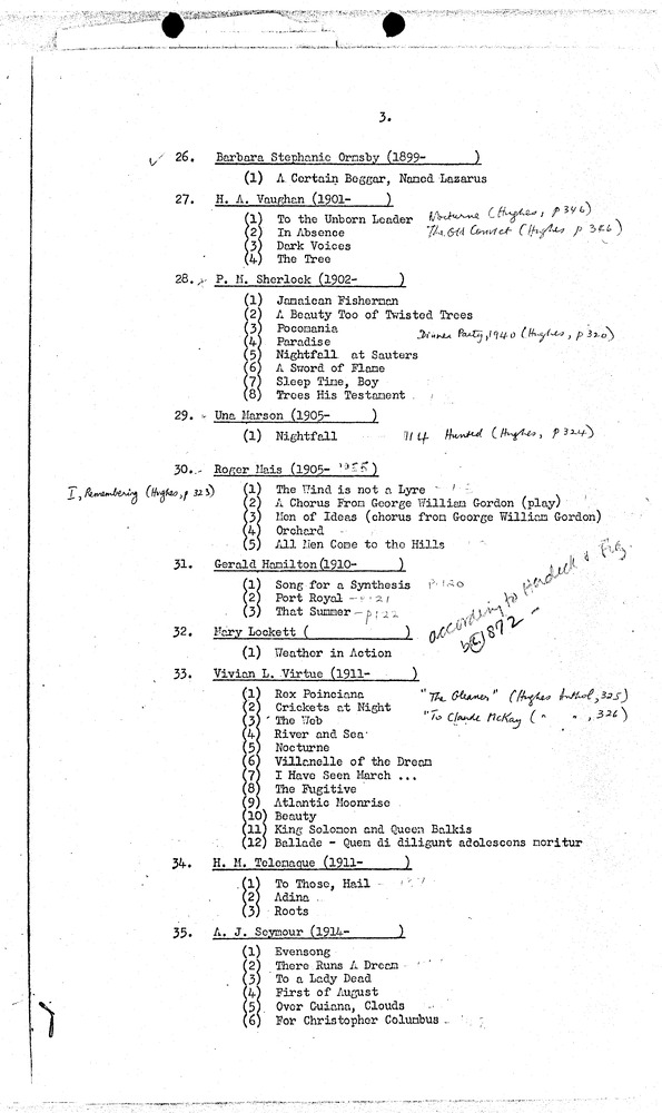 Anthology of the poetry of the West Indies - Table of Contents 3