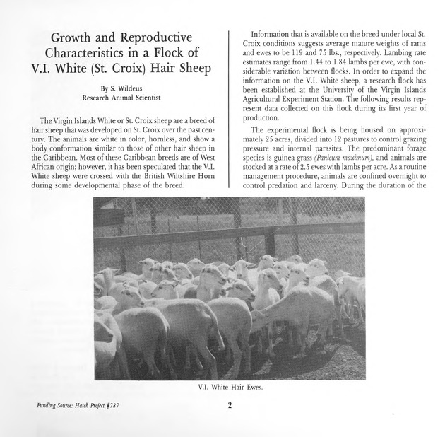 Virgin Islands perspective : V.I.P. : agricultural research notes. Vol. 2. Num. 1. - Page 2