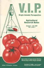 Virgin Islands perspective : V.I.P. : agricultural research notes. Vol. 2. No. 2.