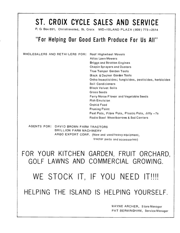 Agriculture and food fair of St. Croix, Virgin Islands 1972 - Page 10