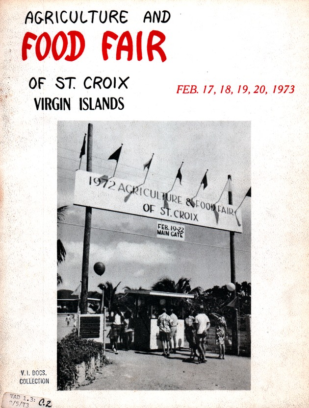 Agriculture and food fair of St. Croix, Virgin Islands 1973 - Front cover 1