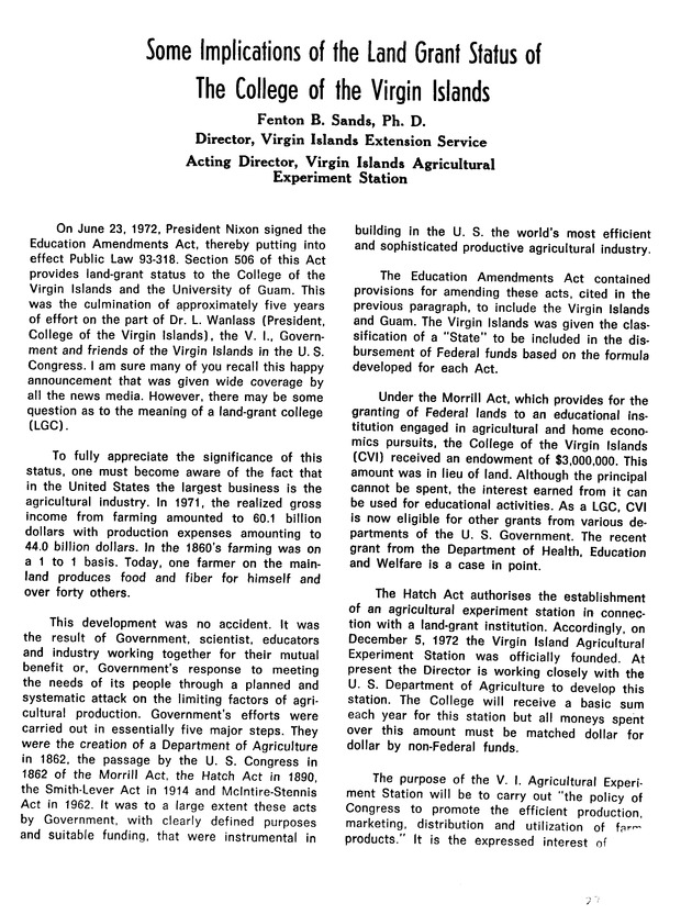 Agriculture and food fair of St. Croix, Virgin Islands 1973 - Page 23