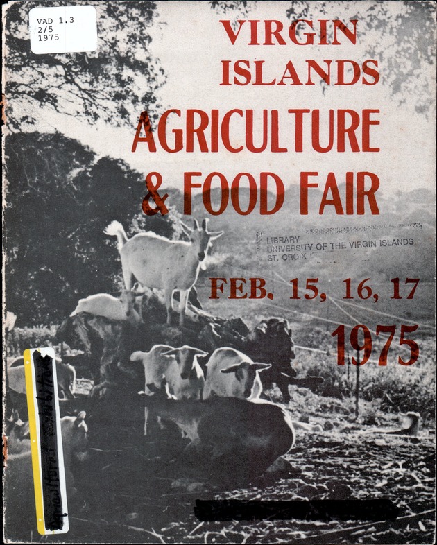 Virgin Islands Agriculture and food fair 1975 - Front cover 1