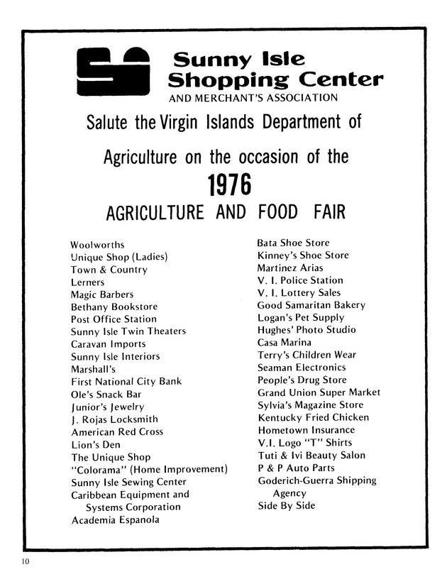 Virgin Islands Agriculture and food fair 1976 - Page 11