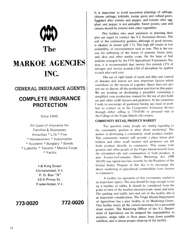 7th Annual Agriculture and food fair of the Virgin Islands 1977. - Page 12