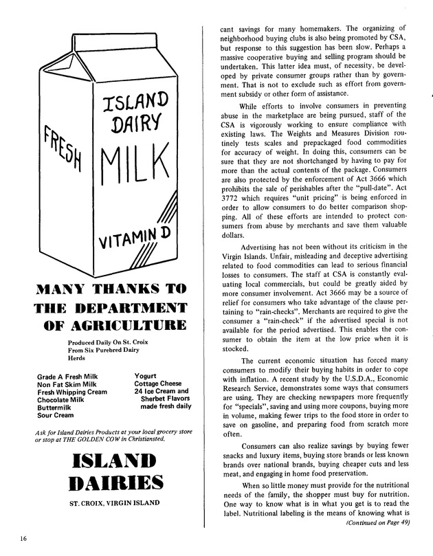 7th Annual Agriculture and food fair of the Virgin Islands 1977. - Page 16