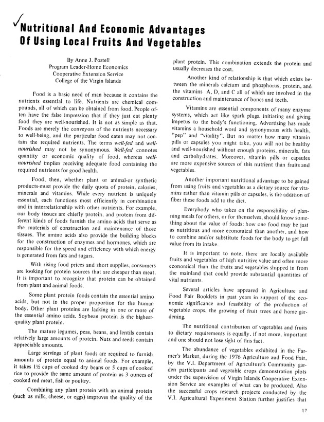 7th Annual Agriculture and food fair of the Virgin Islands 1977. - Page 17