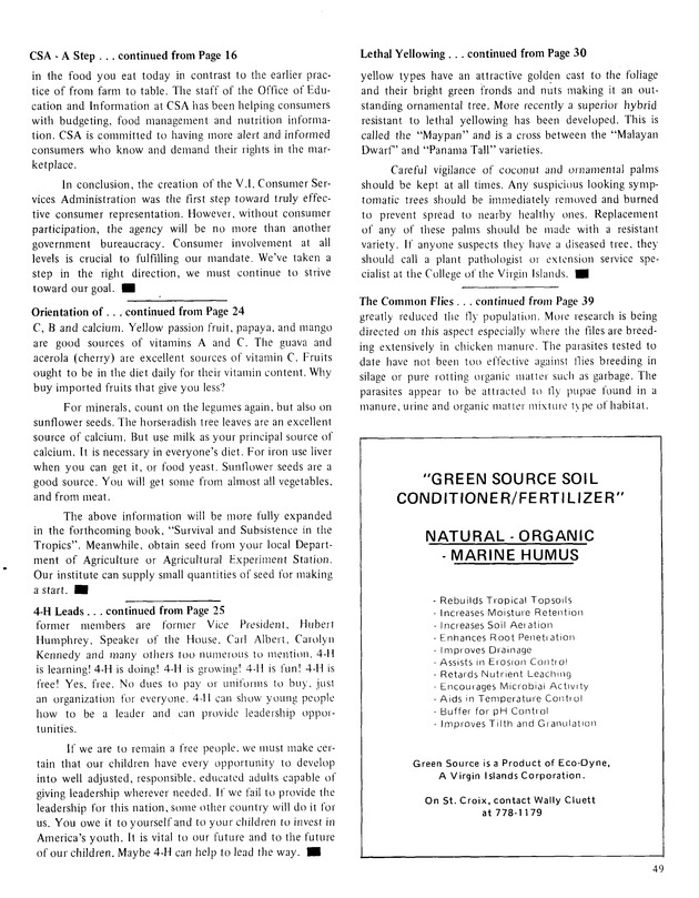 7th Annual Agriculture and food fair of the Virgin Islands 1977. - Page 49