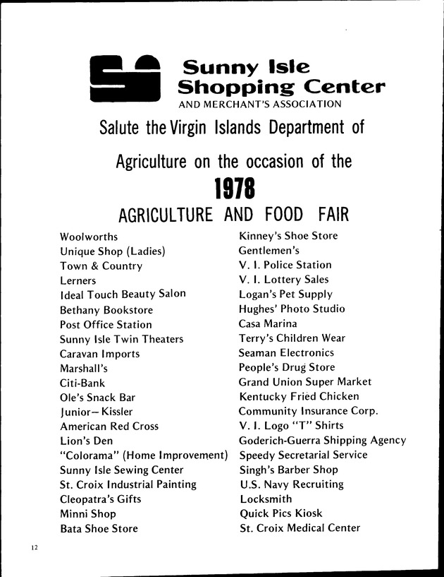 8th Annual Agriculture and food fair of the Virgin Islands 1978 - Page 13