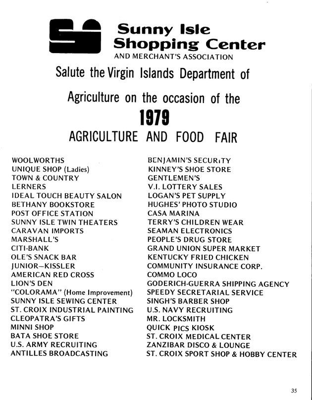 9th Annual Agriculture and food fair of the Virgin Islands1979. - Page 36