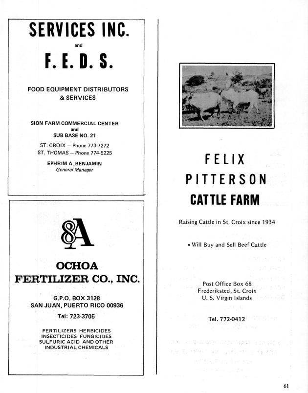 9th Annual Agriculture and food fair of the Virgin Islands1979. - Page 62