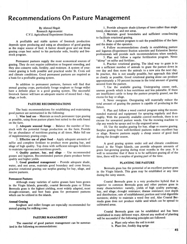 11th Annual Agriculture and food fair of the Virgin Islands 1981. - Page 46