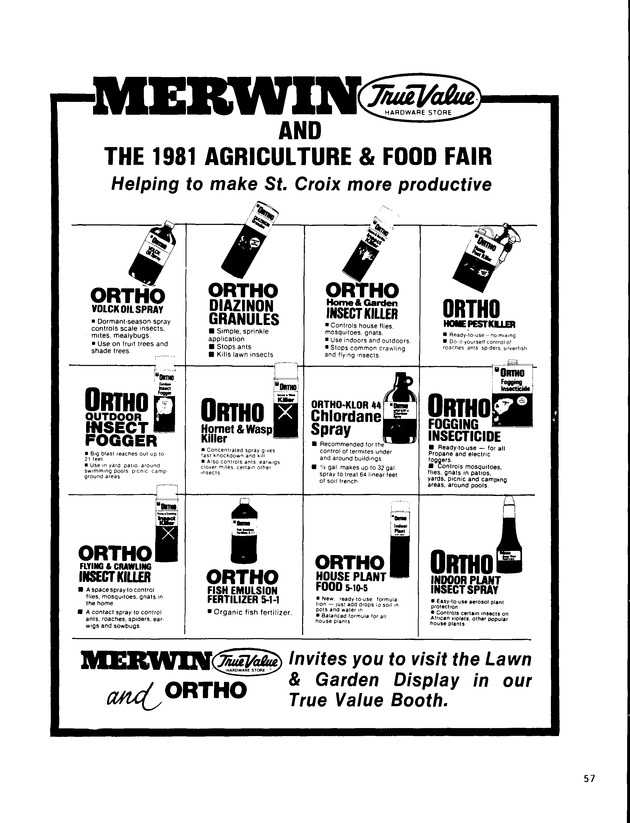 11th Annual Agriculture and food fair of the Virgin Islands 1981. - Page 58