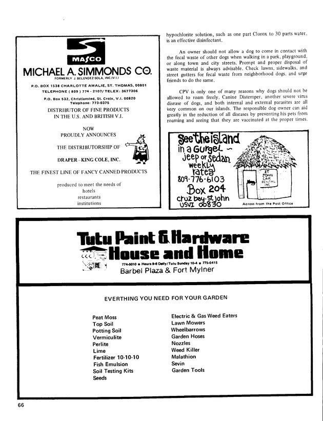 11th Annual Agriculture and food fair of the Virgin Islands 1981. - Page 67