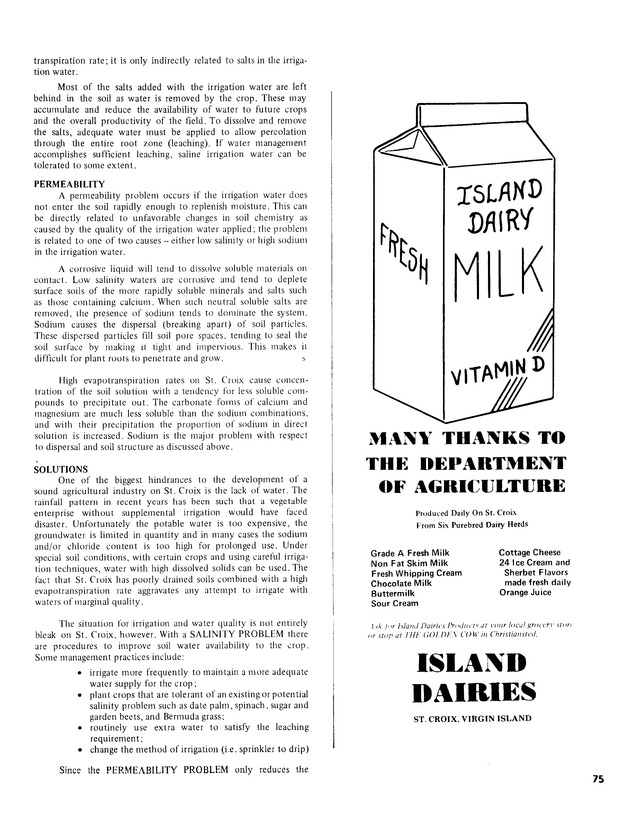 11th Annual Agriculture and food fair of the Virgin Islands 1981. - Page 76