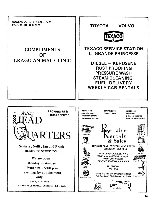 11th Annual Agriculture and food fair of the Virgin Islands 1981. - Page 84