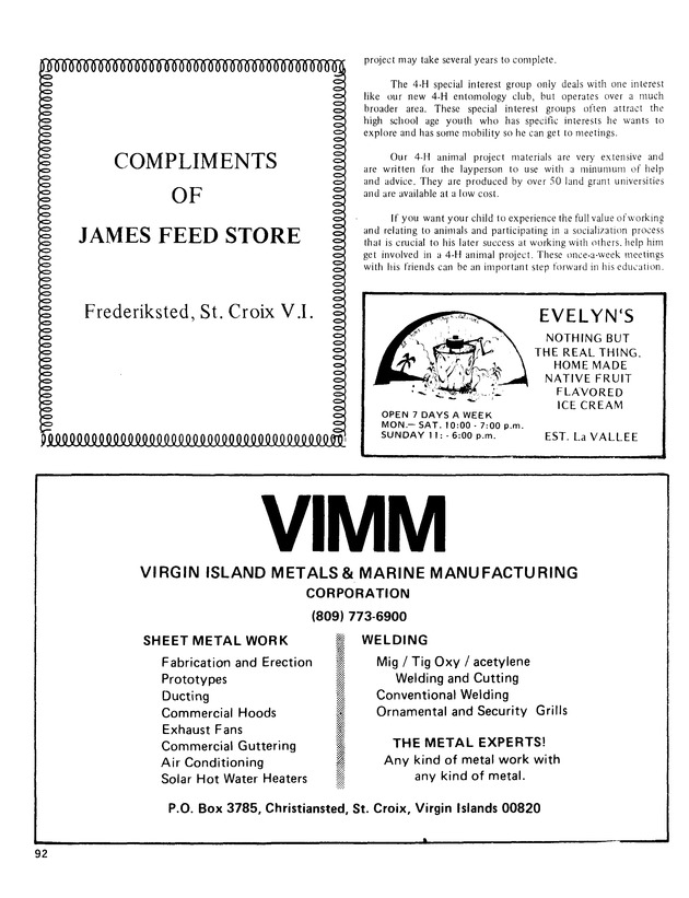 11th Annual Agriculture and food fair of the Virgin Islands 1981. - Page 93