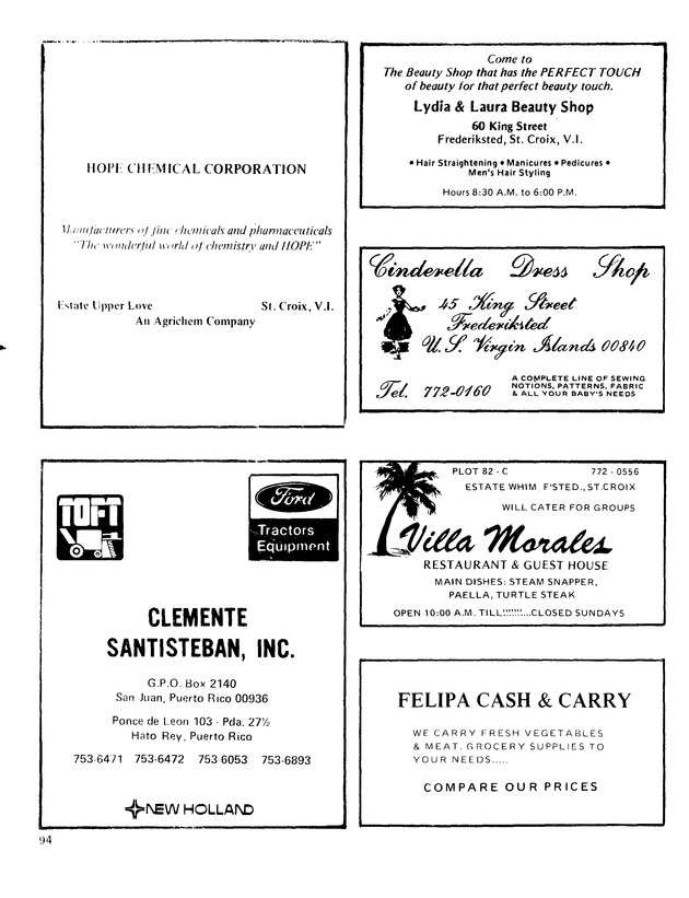 11th Annual Agriculture and food fair of the Virgin Islands 1981. - Page 95