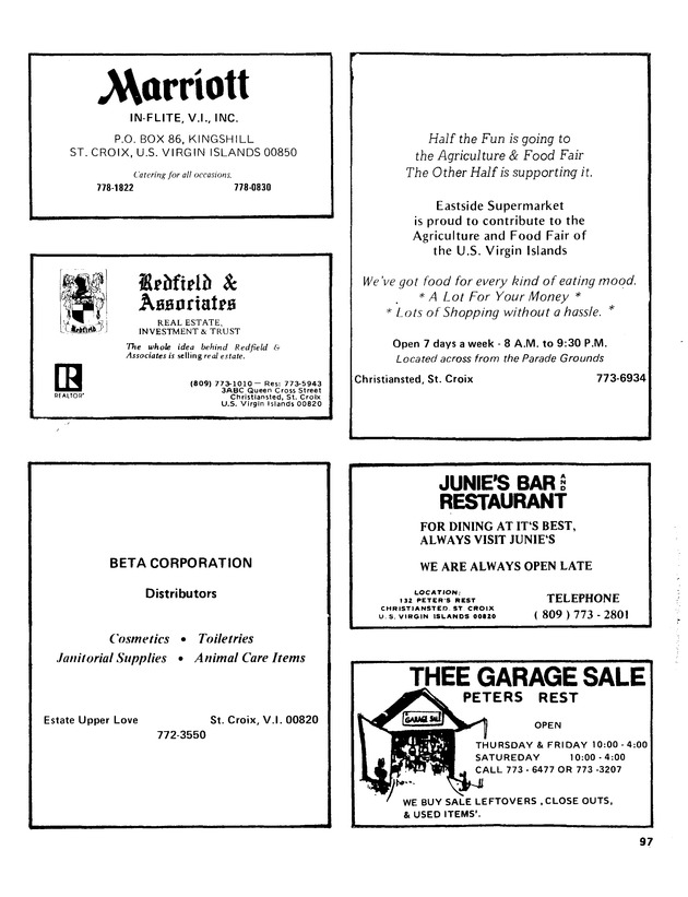 11th Annual Agriculture and food fair of the Virgin Islands 1981. - Page 98