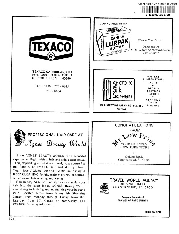 11th Annual Agriculture and food fair of the Virgin Islands 1981. - Page 105