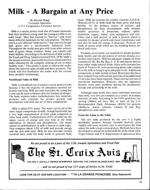 12th Annual Agriculture and food fair of the Virgin Islands 1982. - Page 12