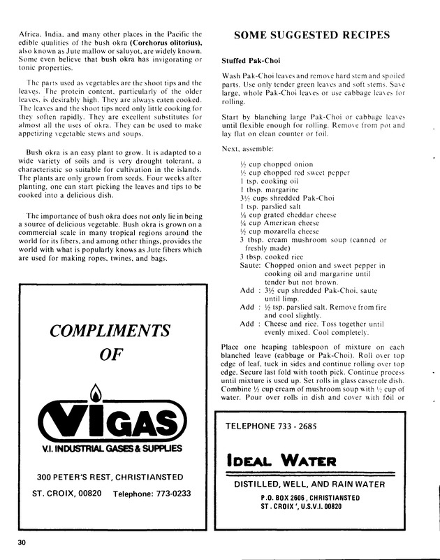 12th Annual Agriculture and food fair of the Virgin Islands 1982. - Page 31