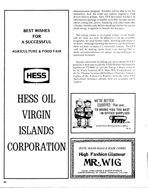 12th Annual Agriculture and food fair of the Virgin Islands 1982. - Page 35