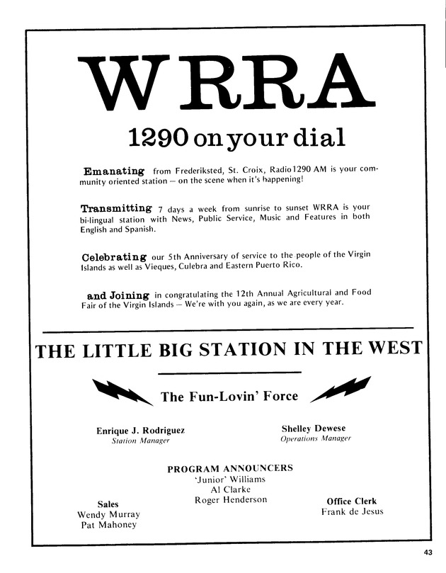 12th Annual Agriculture and food fair of the Virgin Islands 1982. - Page 44