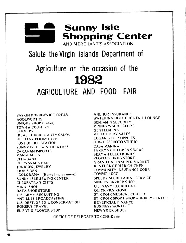 12th Annual Agriculture and food fair of the Virgin Islands 1982. - Page 49