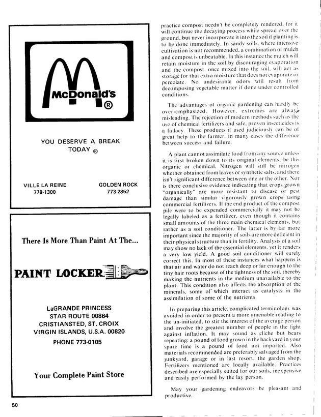 12th Annual Agriculture and food fair of the Virgin Islands 1982. - Page 51