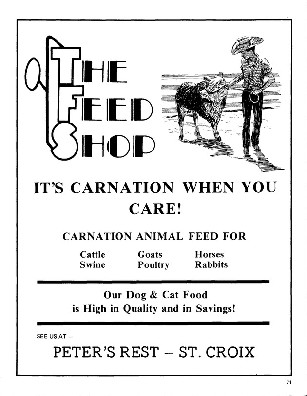 12th Annual Agriculture and food fair of the Virgin Islands 1982. - Page 72