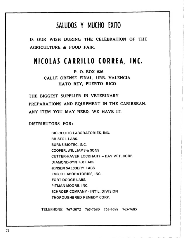 12th Annual Agriculture and food fair of the Virgin Islands 1982. - Page 73