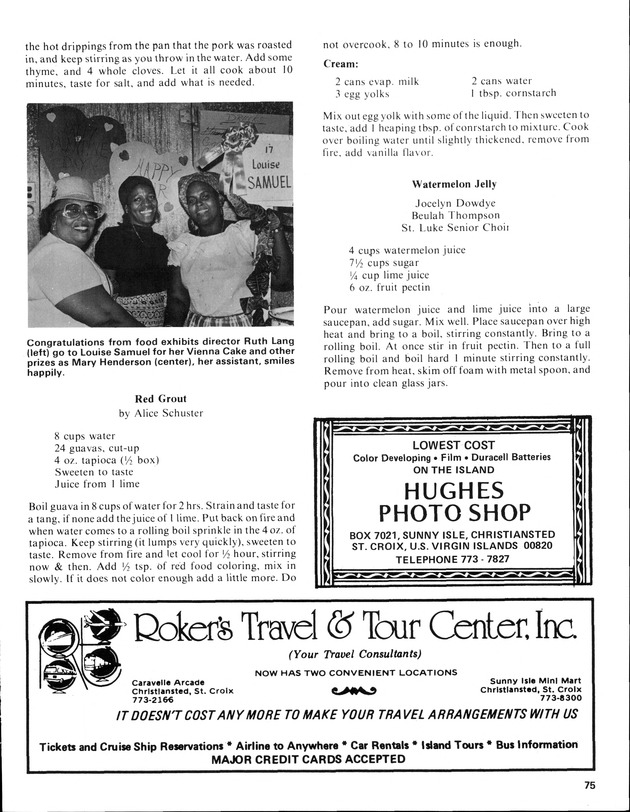 12th Annual Agriculture and food fair of the Virgin Islands 1982. - Page 76