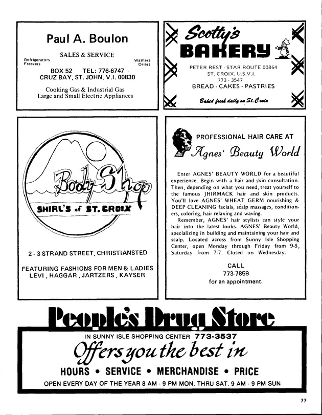 12th Annual Agriculture and food fair of the Virgin Islands 1982. - Page 78