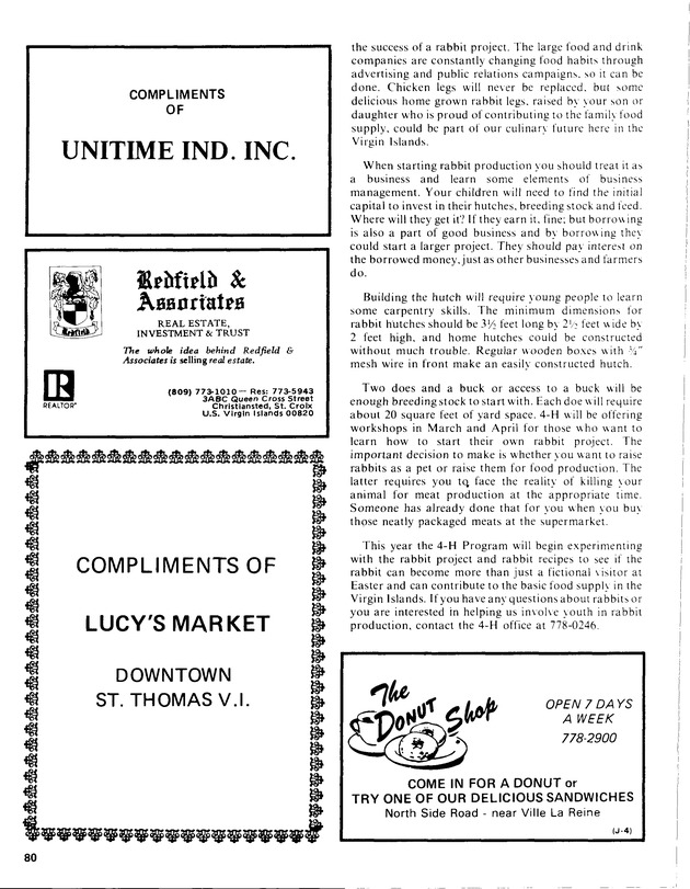 12th Annual Agriculture and food fair of the Virgin Islands 1982. - Page 81