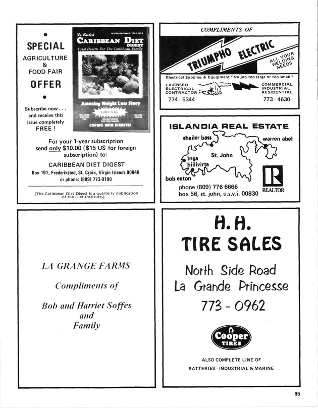 12th Annual Agriculture and food fair of the Virgin Islands 1982. - Page 86