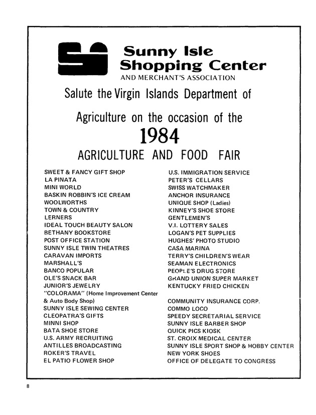 14th Annual Agriculture and food fair of theVirgin Islands 1984. - Page 9