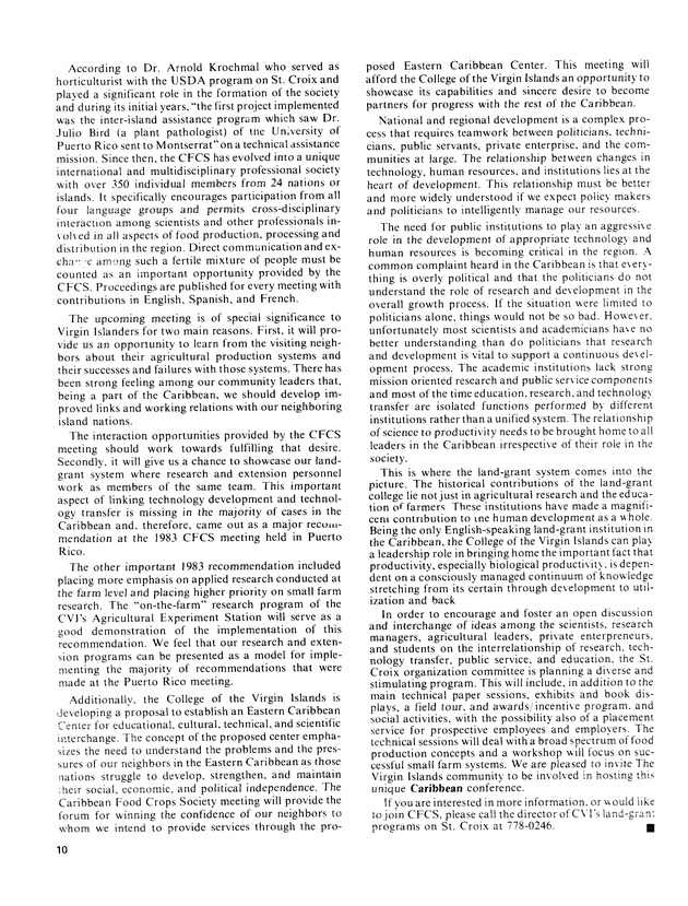 14th Annual Agriculture and food fair of theVirgin Islands 1984. - Page 11