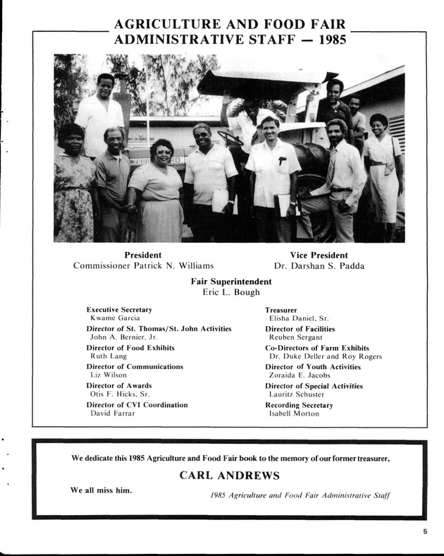 15th Annual Agriculture and food fair of the Virgin Islands 1985. - Page 6